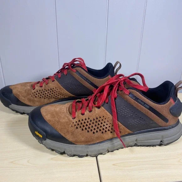 Danner Trail 2650 Mens Hiking Shoes Brown Red Vibram Low Top Size 13 - Picture 10 of 12